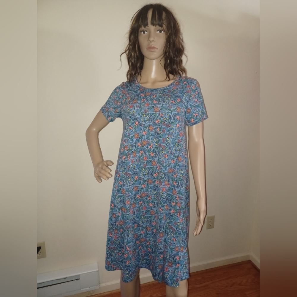 LuLaRoe Blue Floral Dress